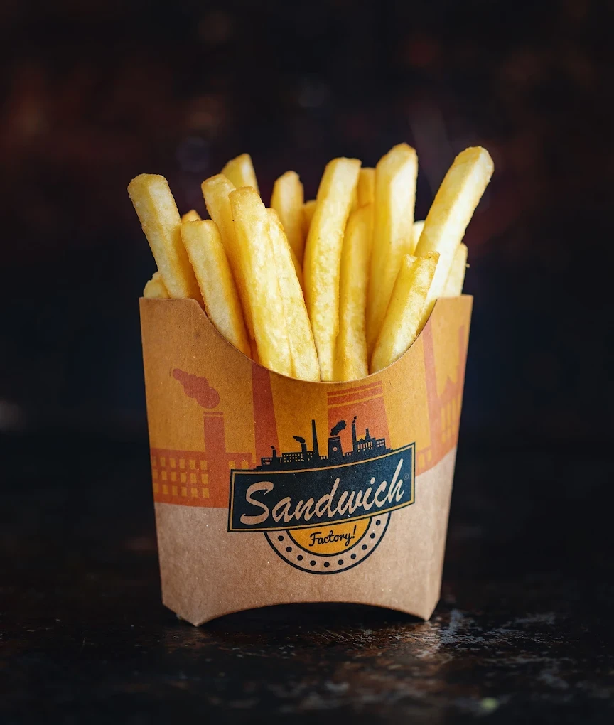 Sandwich Factory fries packaging